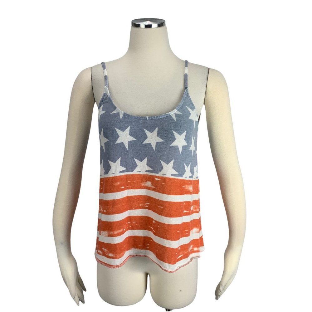 American Flag Medium Tank Sweater Boutique Stars Stripes Fourth of July USA Patr